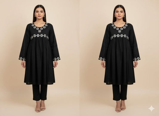 🖤 Midnight Pearl Embroidered Lawn