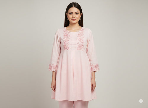 🌸 Blush Elegance – Embroidered Lawn Suit 💖